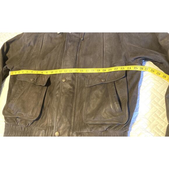 EXCELLED Leather Jacket Size Large Vintage Cowhide Soft Supple Bomber Flight - Picture 11 of 16